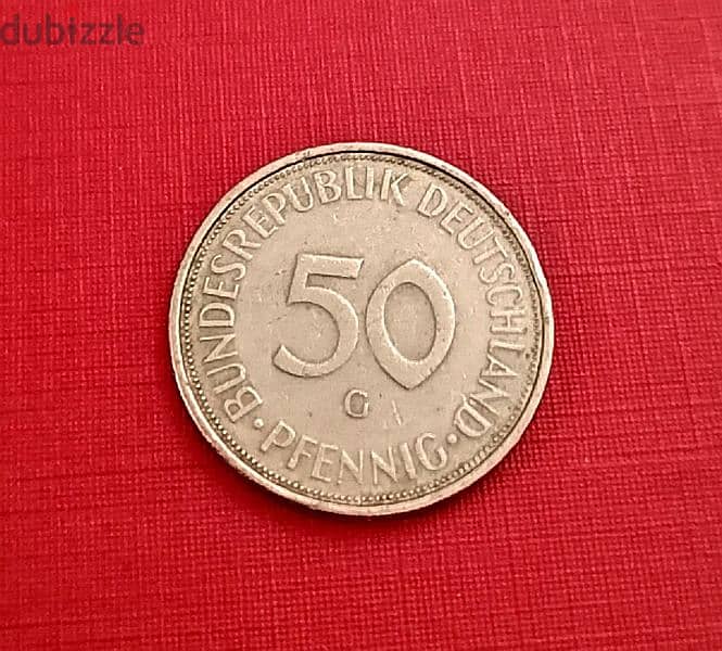 1975 Germany Bundes Republic Deutschland 50 Pfennig 0