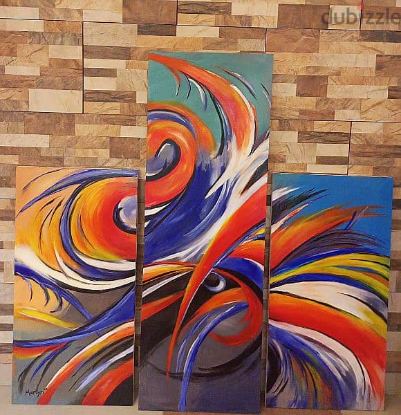 set of 3 paintings 0