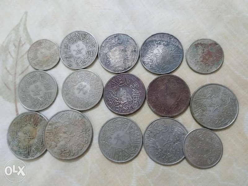15 Saudi Arabia Coins مجموعة عملات قديمة للمملكة العربية السعودية 1