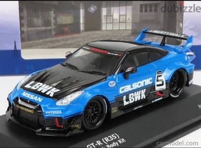 Nissan GT-R (R35) LBWK diecast car model 1;43.