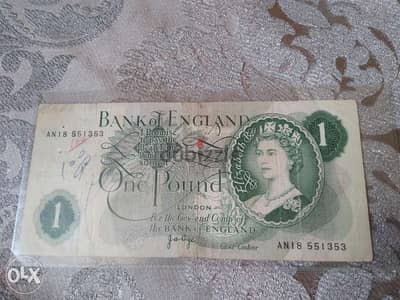 English 1 Pound Banknote Memorial