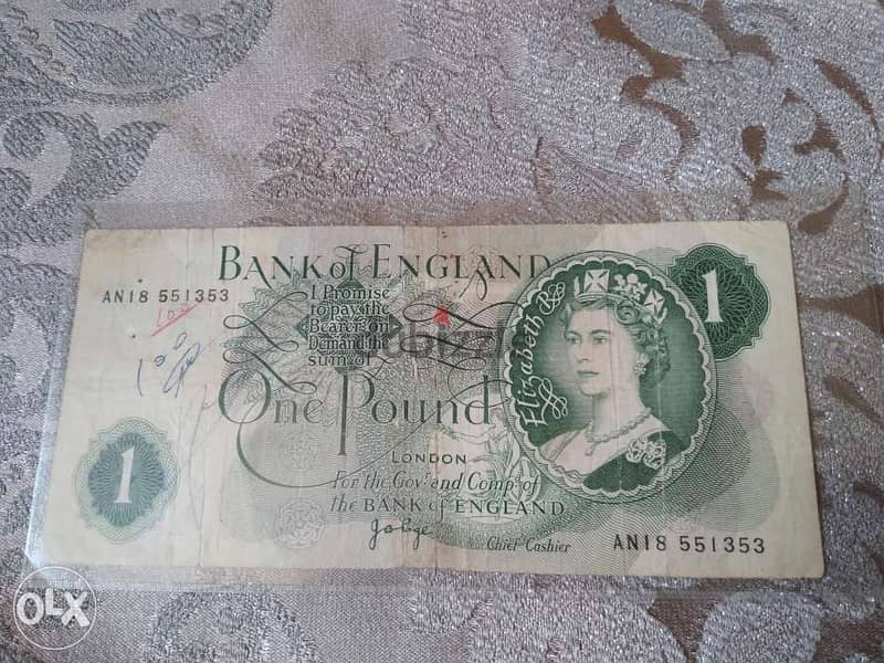 English 1 Pound Banknote Memorial 0