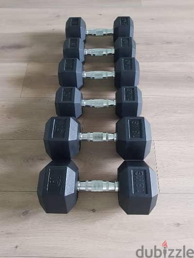 hexagon dumbbells