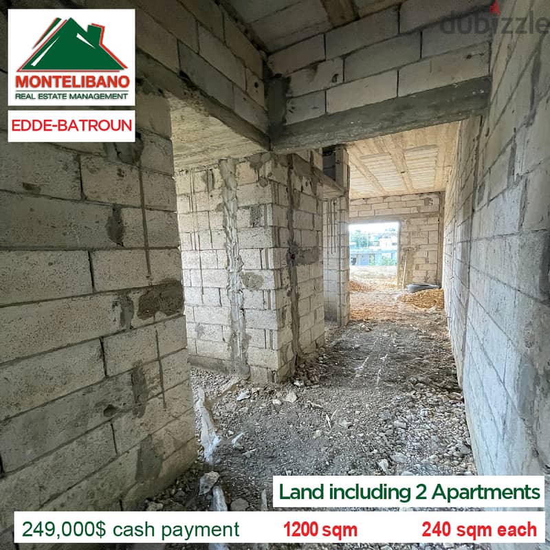 1200 sqm Land !! Including 2 Apartments For Sale in Edde Batroun !! 3