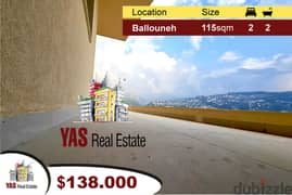 Ballouneh 115m2 | 70m2 Terrace | New | Mountain View | Luxurious | 0