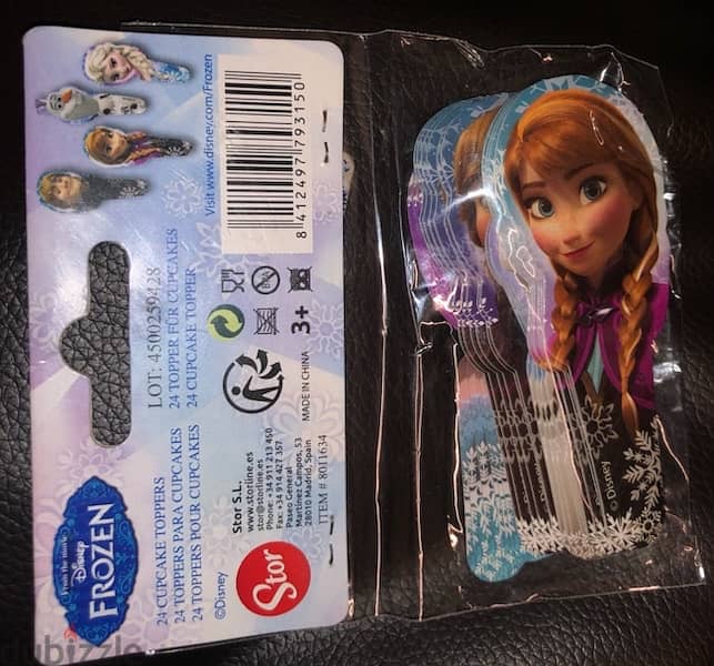 frozen birthday decoration supplies; cupcake toppers and banner/ 2