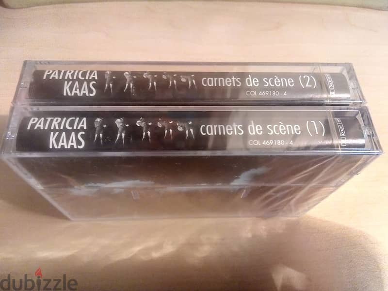 two audio tapes for Patricia Kaas (carnets de scene 1& 2) new sealed 1