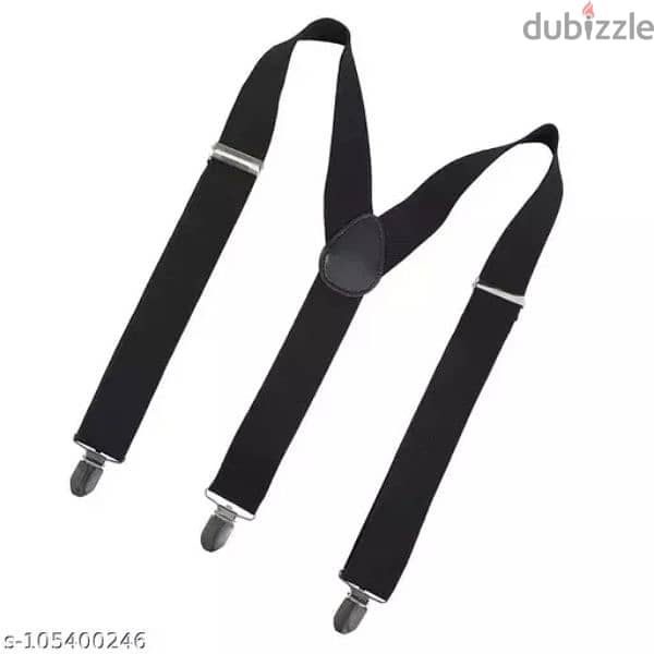 men suspenders black adjustable 1