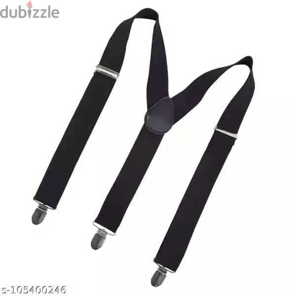 men suspenders black adjustable 4