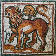 lion mosaic art 0