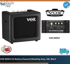 VOX MINI3 G2 Battery Powered Modeling Amp, 3W, Black