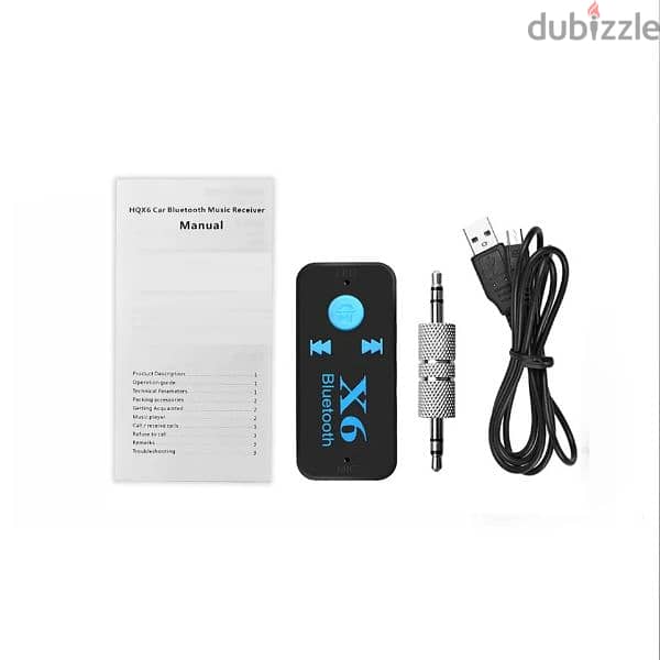 X6 Bluetooth AUX Audio Reciever Adapter Rechargeable 1