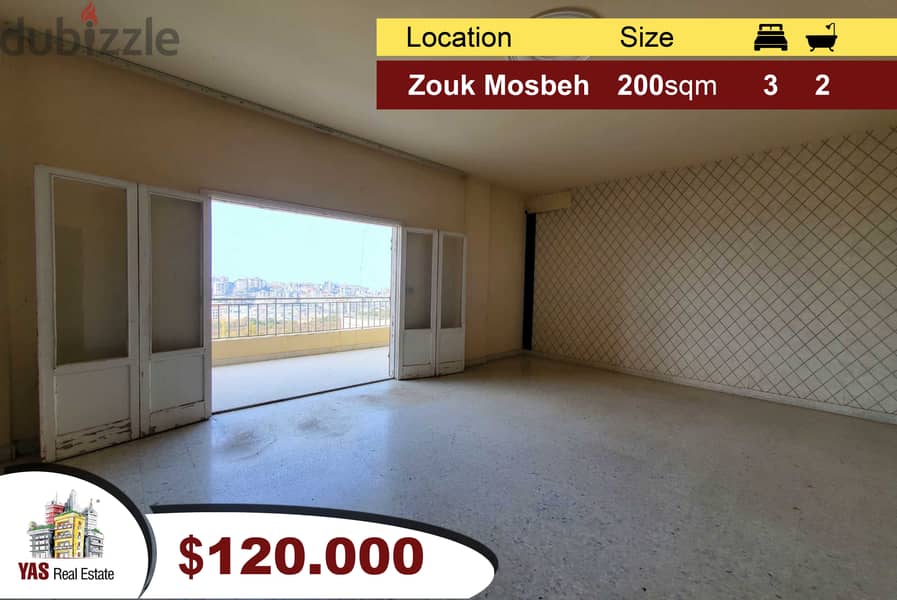 Zouk Mosbeh 200m2 | Mint Condition | Sea View | High-End | 0