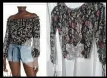 top chuffon flower print s to xxL