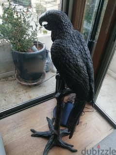 Sculpture of large Bronze Parrot: Black Friday Sale