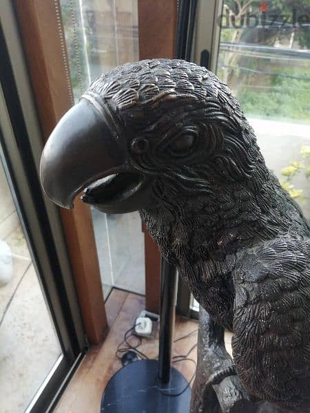 Sculpture of large Bronze Parrot: Black Friday Sale 1
