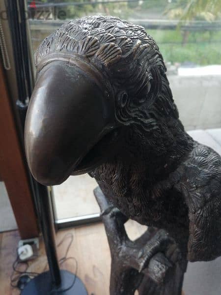 Sculpture of large Bronze Parrot: Black Friday Sale 3