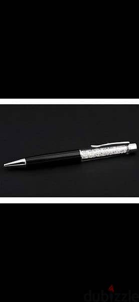 crystalline pen original swarovski no bag no box black white 3