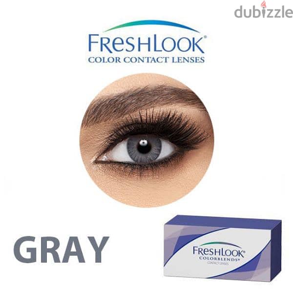 2 contacts lenses ( Gray & Turquoise) + solution 120ml 1