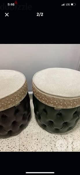 Pouf stools two pieces 1