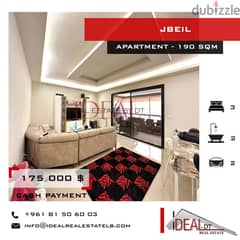 Apartment for sale in jbeil 190 SQM REF#MC54045