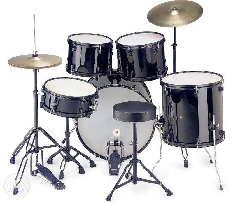 Drum set 5-piece with hardware & cymbals 1