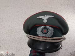 Nazi German Artilerry Officers Red pipped Visor Cap 0
