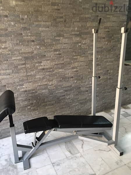 adjustable bench adjustable rack with biceps like new super heavy duty 1