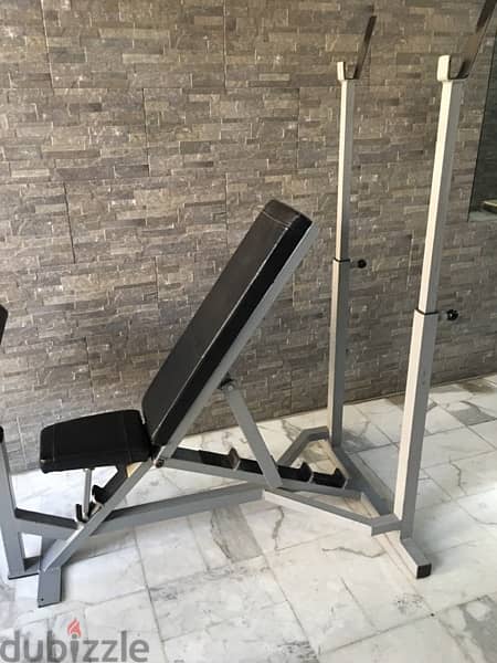 adjustable bench adjustable rack with biceps like new super heavy duty 2