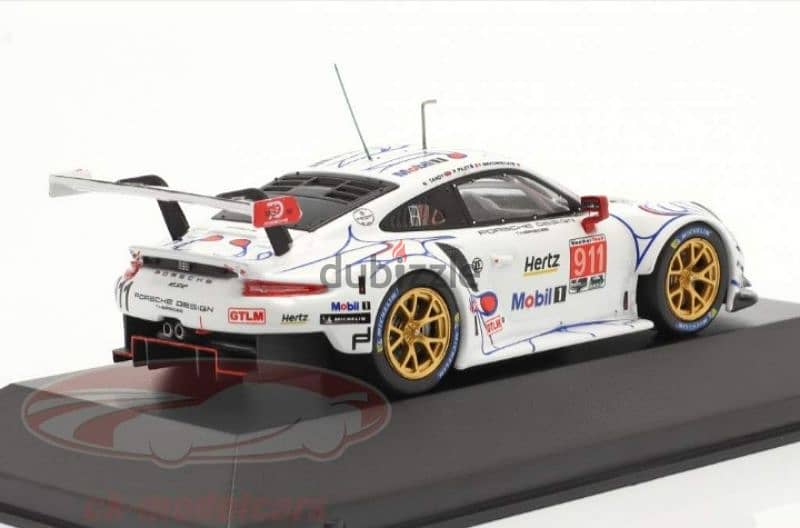 Porsche GT3 RSR #911 diecast car model 1;43. 3