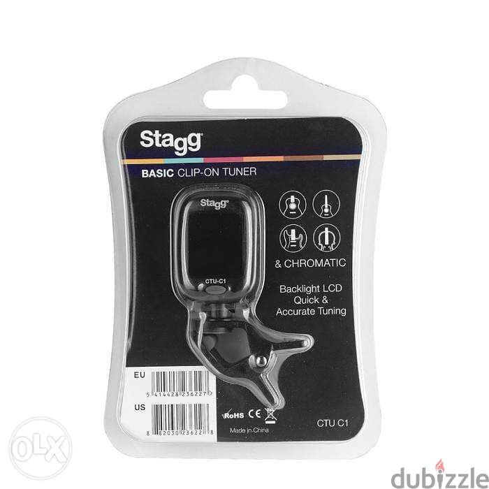 Stagg Black automatic chromatic clip-on tuner 2