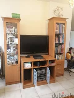bibliotheque avec tv stand