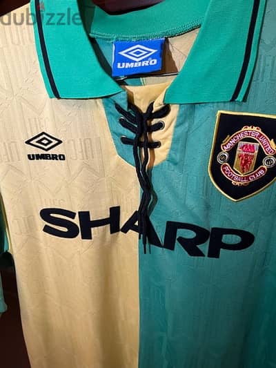 cantona manchester united rare umbro 1992 jersey