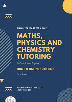 Private tutoring in science courses in all grades (English/French) 0