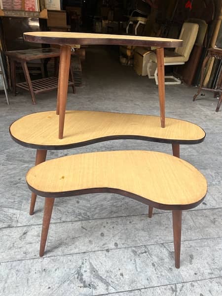 طقم طاولات set coffe table تصميم 1950 مميز سعر حلو 3