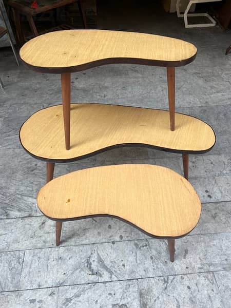 طقم طاولات set coffe table تصميم 1950 مميز سعر حلو 4
