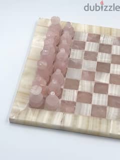 Chess set Rose Quartz crystal