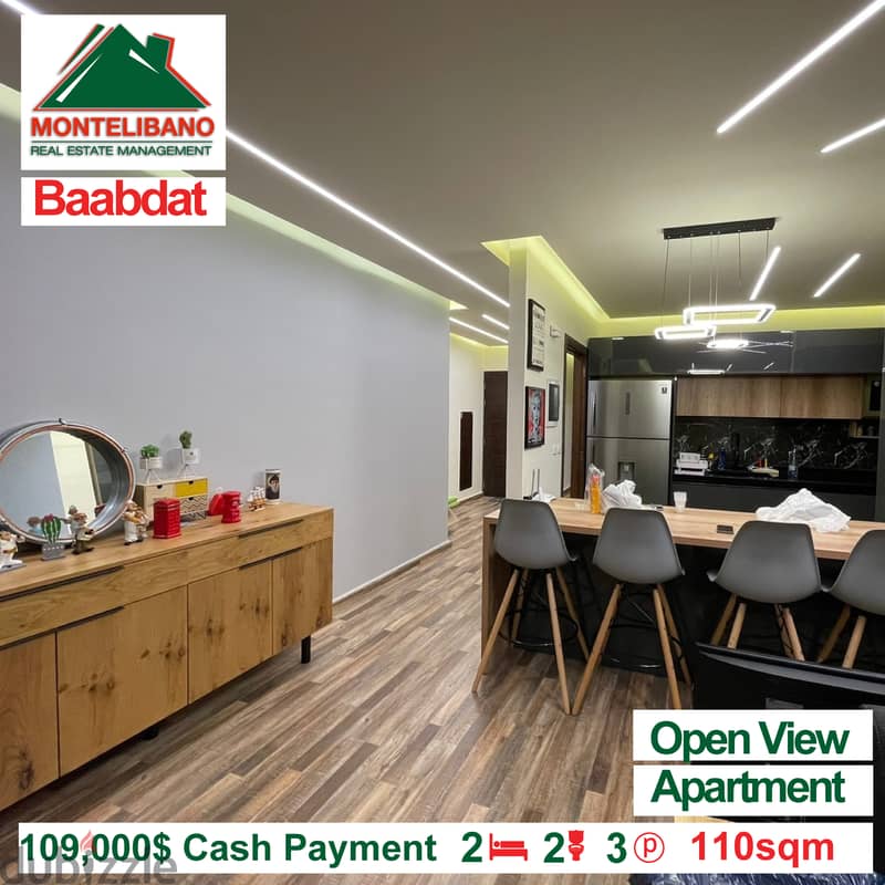 !! 109,000$ !! Apartment for Sale in Baabdat !! 1