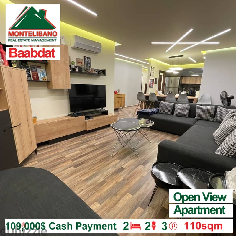 !! 109,000$ !! Apartment for Sale in Baabdat !! 2