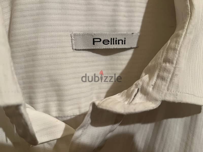 pellini chemise white long sleeve 1