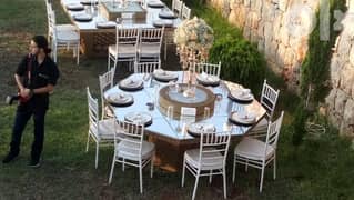 wedding table for sale طاولات للاعراس  لعشرة اشخاص