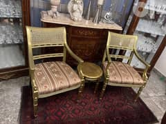 2 chair with table very good condition like new