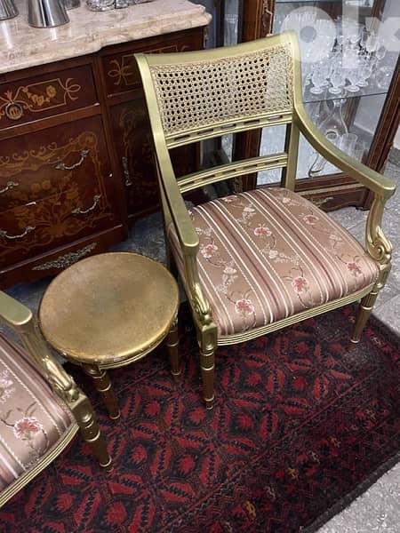 2 chair with table very good condition like new 1