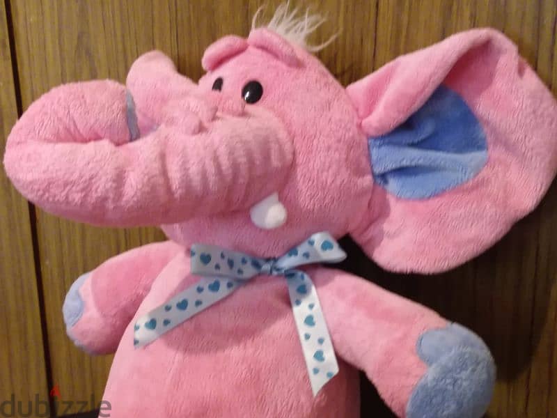 KELLYBABY PINK ELEPHANT Large great Plush Stuffed unisex Baby Toy 40Cm 1