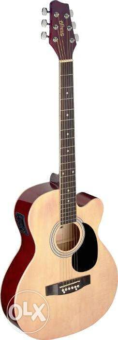 Stagg acoustic-electric guitar with basswood top غيتار كهربائي 1