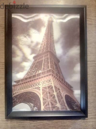 tour effel 3d photo & frame size 27*37 cm