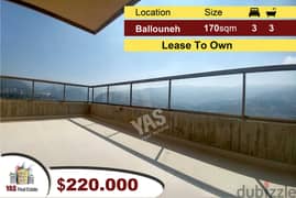 Ballouneh 170m2 | Lease To Own | 4 Years Payment Facilities | Luxury | 0