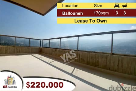 Ballouneh 170m2 | Lease To Own | 4 Years Payment Facilities | Luxury |