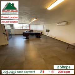 PRIME LOCATION!! 2 Shops for Sale in Zouk Mosbeh!!