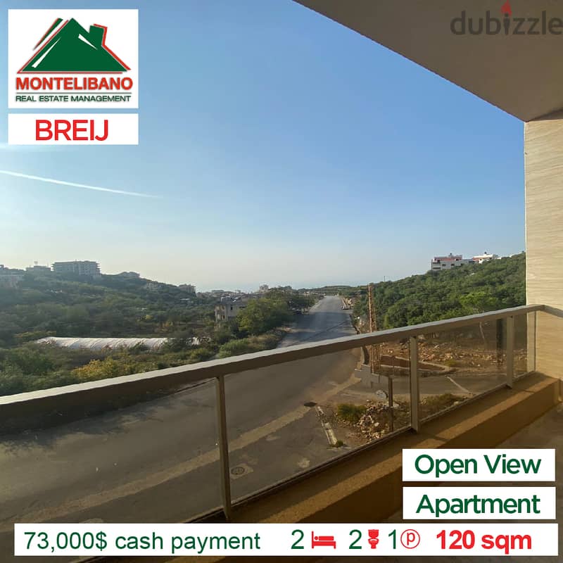 Catchy Apartment with Open View for Sale in Breij Jbeil!! 1